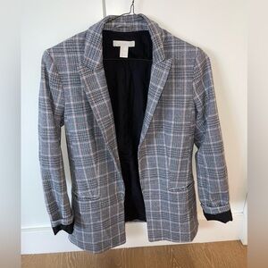 H&M - Women’s Gray Plaid Blazer
